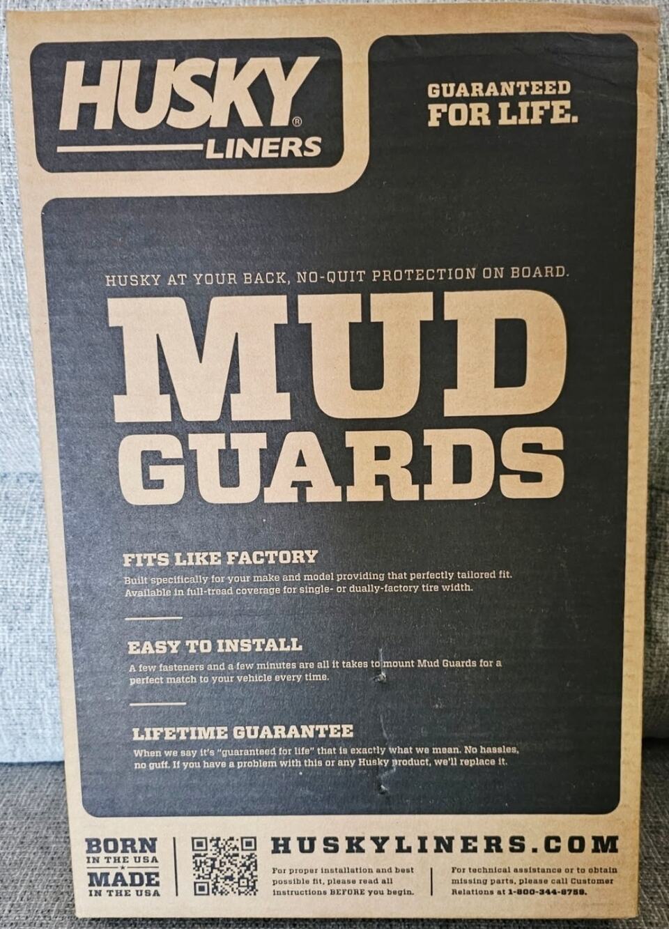 Husky Liners 56331 Custom Molded Mud Guards Universal Large Size NEW Front Or Ba